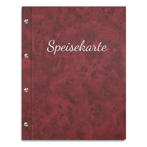 Handgefertigte Speisekarte/Menükarte in roter Marmoroptik – Inkl. 12 Sichthüllen zum Austauschen – Handgeprägter Coverdruck in versch. Farben Handgefertigte Speisekarte/Menükarte in roter Marmoroptik – Inkl. 12 Sichthüllen zum Austauschen – Handgeprägter Coverdruck in versch. Farben von Kopierladen Karnath GmbH
