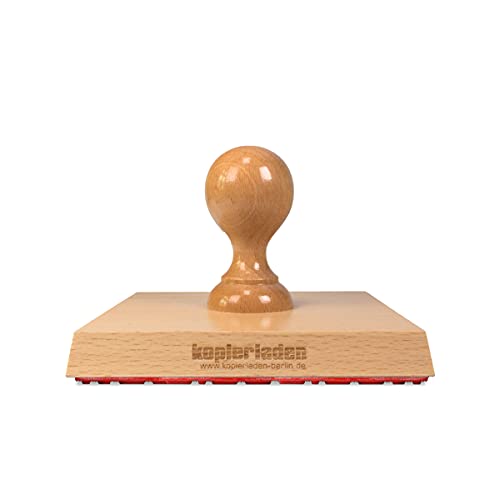 Holzstempel mit großer Stempelplatte mit individuellem Stempeltext, 12 x 12 cm, für Adressen oder Logos - Adressstempel, Textstempel, Bürostempel Holzstempel mit großer Stempelplatte mit individuellem Stempeltext, 12 x 12 cm, für Adressen oder Logos - Adressstempel, Textstempel, Bürostempel von Kopierladen Karnath GmbH