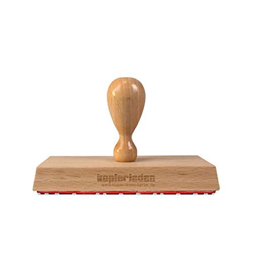 Holzstempel mit großer Stempelplatte mit individuellem Stempeltext, 12 x 5 cm, für Adressen oder Logos - Adressstempel, Textstempel, Bürostempel Holzstempel mit großer Stempelplatte mit individuellem Stempeltext, 12 x 5 cm, für Adressen oder Logos - Adressstempel, Textstempel, Bürostempel von Kopierladen Karnath GmbH