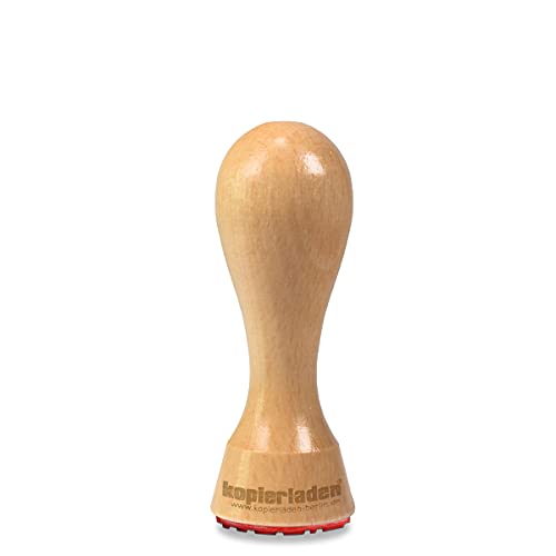 Holzstempel rund mit eigenem Wunschtext, Ø 30 mm – Firmenstempel, Bürostempel, Adressstempel von Kopierladen Karnath GmbH
