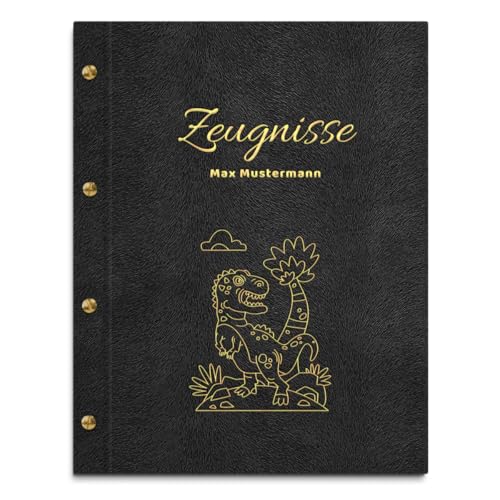 Personalisierbare Zeugnismappe in schwarzer Felloptik mit eigenem Namen und Motiv - inkl. 12 Sichthüllen - Goldener Aufdruck mit individuellem Motiv selbst gestalten Personalisierbare Zeugnismappe in schwarzer Felloptik mit eigenem Namen und Motiv - inkl. 12 Sichthüllen - Goldener Aufdruck mit individuellem Motiv selbst gestalten von Kopierladen Karnath GmbH