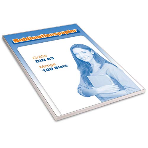 Sublimationspapier DIN A3, 100 Blatt - geeignet für Sublimationsdrucker von Kopierladen Karnath GmbH