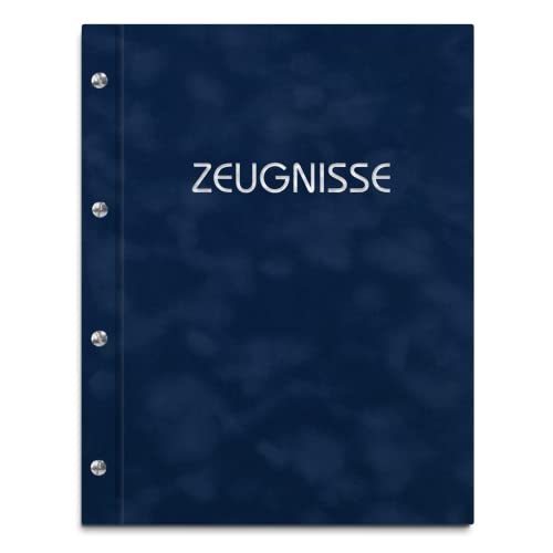 Zeugnismappe im blauen Samteinband mit Prägedruck in verschiedenen Farben – handgefertigte Mappe inkl. 12 Sichthüllen Zeugnismappe im blauen Samteinband mit Prägedruck in verschiedenen Farben – handgefertigte Mappe inkl. 12 Sichthüllen von Kopierladen Karnath GmbH