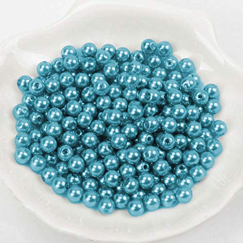 3 mm/Türkis dunkel) Glasperlen - Bastelperlen aus Glas rund - 30 Farben mit Loch Perlen zum Basteln auffädeln Armbänder Traumfänger bunt Set DIY Mini kleine große Kinder Bastelperlen Schmuck von Kopper-24