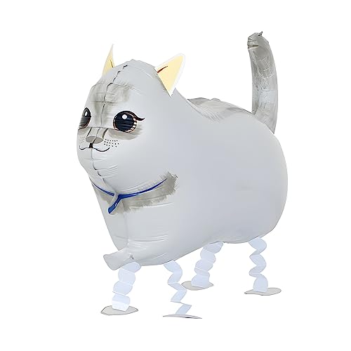 Airwalker Ballon Katze weiß - laufendender Tier Luftballon Helium Walking Folienballon Deko für Kinder Geburtstag Party Hochzeit Kinder Geschenk JGA Dekoration Tierballons Laufen Airwalker Ballon Katze weiß - laufendender Tier Luftballon Helium Walking Folienballon Deko für Kinder Geburtstag Party Hochzeit Kinder Geschenk JGA Dekoration Tierballons Laufen von Kopper-24