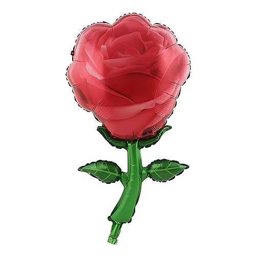 Attraktiver Folienballon in Form einer Blume, Rose rot, ca. 40 cm, für Luftbefüllung - Hervorragend für Dekorationen, Feiern, Veranstaltungen, Überraschungen und als Geschenk geeignet Attraktiver Folienballon in Form einer Blume, Rose rot, ca. 40 cm, für Luftbefüllung - Hervorragend für Dekorationen, Feiern, Veranstaltungen, Überraschungen und als Geschenk geeignet von Kopper-24
