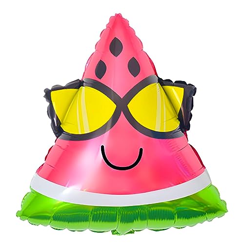 Folienballon Food in Wassermelone-Form mit Sonnenbrille, ca. 45 * 51 cm, Perfekt für Sommerpartys, Geburtstage, Poolpartys und Dekorationen, Lustiges und farbenfrohes Design Folienballon Food in Wassermelone-Form mit Sonnenbrille, ca. 45 * 51 cm, Perfekt für Sommerpartys, Geburtstage, Poolpartys und Dekorationen, Lustiges und farbenfrohes Design von Kopper-24