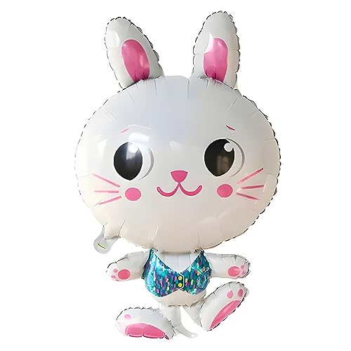 Folienballon Hase, Osterhase in Weiß, ca. 81*49 cm - Perfekt für Osterdekoration, Kindergeburtstage, Themenpartys, Geschenkidee, Überraschung, Partyzubehör Luftballon Deko Frühlingsfest Ostereiersuche Folienballon Hase, Osterhase in Weiß, ca. 81*49 cm - Perfekt für Osterdekoration, Kindergeburtstage, Themenpartys, Geschenkidee, Überraschung, Partyzubehör Luftballon Deko Frühlingsfest Ostereiersuche von Kopper-24