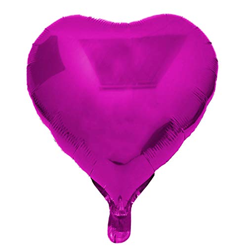 Kopper-24 Folienballon Herz 45 cm Luftballon Hochzeit Helium Ballon 18 Zoll Heliumballon Heart Love Valentinstag Herzballon XL Geburtsatag Party Deko Dekoration bunt JGA Folie Sterne (pink) von Kopper-24