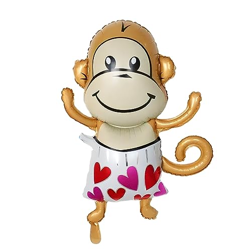 Folienballon Tier, niedlicher Affe mit Hose, ca. 95 * 68,5 cm, perfekt für Kindergeburtstage, Partys, Dekorationen, Veranstaltungen, Überraschungen, Geschenke, lustiges Design Folienballon Tier, niedlicher Affe mit Hose, ca. 95 * 68,5 cm, perfekt für Kindergeburtstage, Partys, Dekorationen, Veranstaltungen, Überraschungen, Geschenke, lustiges Design von Kopper-24
