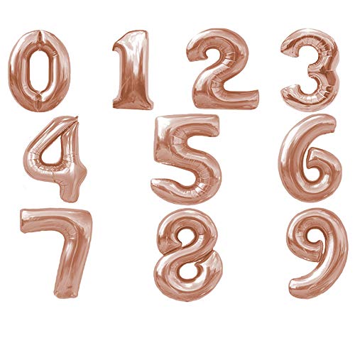 Folienballon Zahl 4 in Rose Gold - XL Riesenzahl 80 cm - Ballon im Zahlen-Design für Geburtstag Jubiläum Party Geschenk Dekoration Luftballon Happy Birthday rosegold rosé Nummer Zahlenballon Folienballon Zahl 4 in Rose Gold - XL Riesenzahl 80 cm - Ballon im Zahlen-Design für Geburtstag Jubiläum Party Geschenk Dekoration Luftballon Happy Birthday rosegold rosé Nummer Zahlenballon von Kopper-24