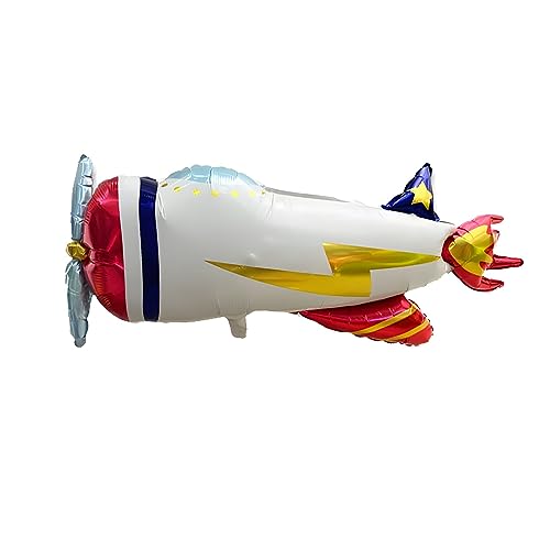 Folienballon mit Fahrzeug-Motiv, Flugzeug Propellermaschine in Weiß, ca. 54 * 106,5 cm - Perfekt für Kindergeburtstage, Partys, Feiern, Dekorationen, Überraschungen und Geschenke, Wiederverwendbar Folienballon mit Fahrzeug-Motiv, Flugzeug Propellermaschine in Weiß, ca. 54 * 106,5 cm - Perfekt für Kindergeburtstage, Partys, Feiern, Dekorationen, Überraschungen und Geschenke, Wiederverwendbar von Kopper-24
