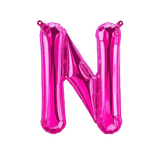 Folienballons Buchstaben Pink - 40/80/100 cm für Geburtstag Hochzeit Party Dekoration Happy Birthday JGA Geschenk Luftballon Abschluss Riesenballon ABI groß XXL klein mini Rosa Mädchen (40 cm - N) von Kopper-24