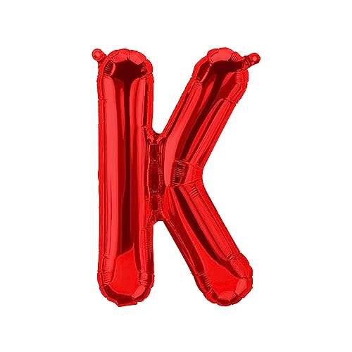 Folienballons Buchstaben Rot - 40/80/100 cm für Geburtstag Hochzeit Party Dekoration Happy Birthday JGA Geschenk Luftballon Abschluss Riesenballon ABI groß XXL klein Black Jungen (40 cm - K) von Kopper-24