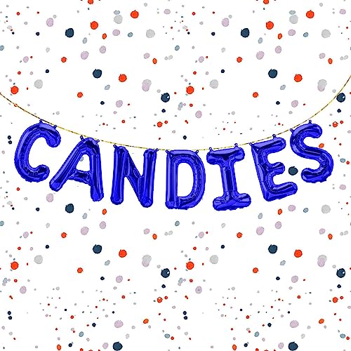 Kopper-24 Folienballon-Set Candies in Blau, 40 cm - Süße Dekoration für Candy Bars, Kindergeburtstage & Events - Verwöhne Deine Gäste mit süßen Leckereien von Kopper-24