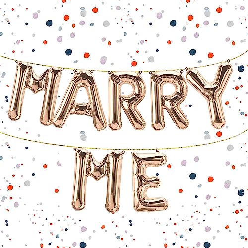 Kopper-24 Folienballon-Set Marry Me in Roségold, 80 cm - Überrasche deinen Schatz mit einem romantischen Heiratsantrag - Zeige Deine Liebe auf besondere Weise Kopper-24 Folienballon-Set Marry Me in Roségold, 80 cm - Überrasche deinen Schatz mit einem romantischen Heiratsantrag - Zeige Deine Liebe auf besondere Weise von Kopper-24