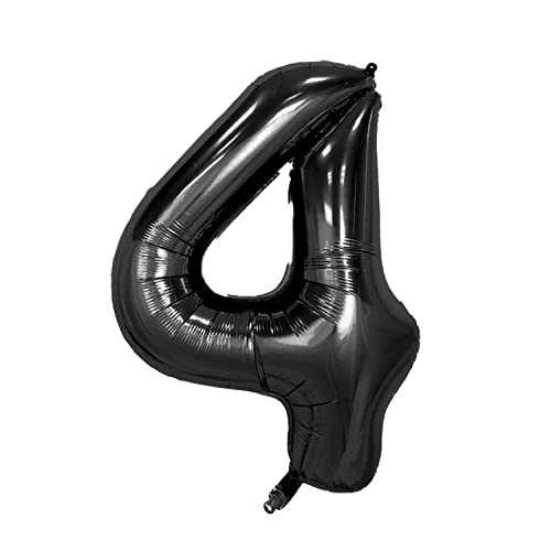 Kopper-24 Folienballon Zahl 4, ca. 100 cm, schwarz - Helium geeignet - Luftballon XXL Nummer Riesen Ballon Zahlenballon Mädchen Junge Deko Riesenzahl Party Hochzeit Kindergeburtstag zum Geburtstag Kopper-24 Folienballon Zahl 4, ca. 100 cm, schwarz - Helium geeignet - Luftballon XXL Nummer Riesen Ballon Zahlenballon Mädchen Junge Deko Riesenzahl Party Hochzeit Kindergeburtstag zum Geburtstag von Kopper-24