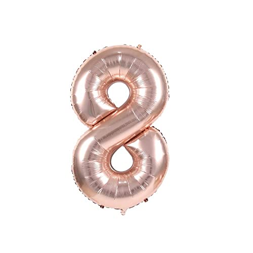 Kopper-24 Folienballon Zahl 8, ca. 40 cm, Rosegold, für Luftbefüllung - Luftballon XXL Nummer Riesen Ballon Zahlenballon Mädchen Junge Deko Riesenzahl Party Hochzeit Kindergeburtstag zum Geburtstag Kopper-24 Folienballon Zahl 8, ca. 40 cm, Rosegold, für Luftbefüllung - Luftballon XXL Nummer Riesen Ballon Zahlenballon Mädchen Junge Deko Riesenzahl Party Hochzeit Kindergeburtstag zum Geburtstag von Kopper-24