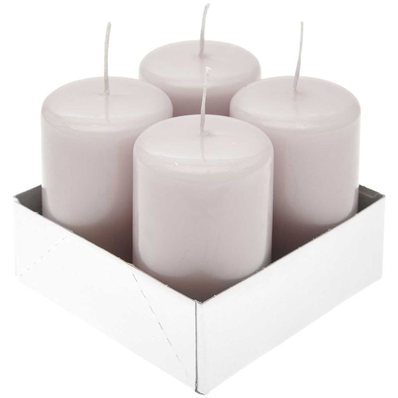 Flachkopfstumpen-Kerzen Set 8x5cm 4 Stück von Kopschitz