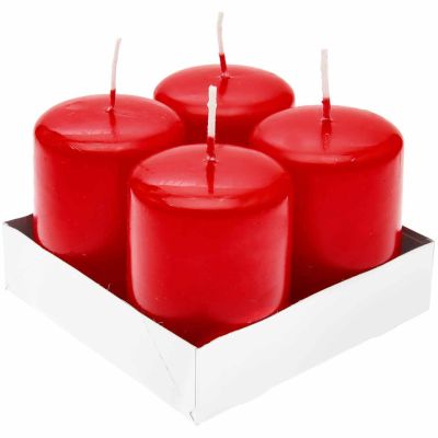Stumpen-Kerzen 8x5cm 4 Stück von Kopschitz
