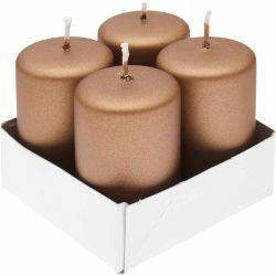 Stumpen-Kerzen 8x5cm 4 Stück von Kopschitz