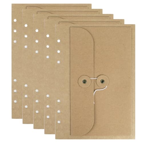 Koqye A5 Kraftpapier-Trennblätter, 5 Blatt Kraftpapier-Trennblätter mit 6 Löchern und Umschlagtaschen, Planer-Einlagen für Ordner, Reisetagebücher, DIY-Organizer, 21,1 x 14,2 cm (21,1 x 14,2 cm Koqye A5 Kraftpapier-Trennblätter, 5 Blatt Kraftpapier-Trennblätter mit 6 Löchern und Umschlagtaschen, Planer-Einlagen für Ordner, Reisetagebücher, DIY-Organizer, 21,1 x 14,2 cm (21,1 x 14,2 cm von Koqye