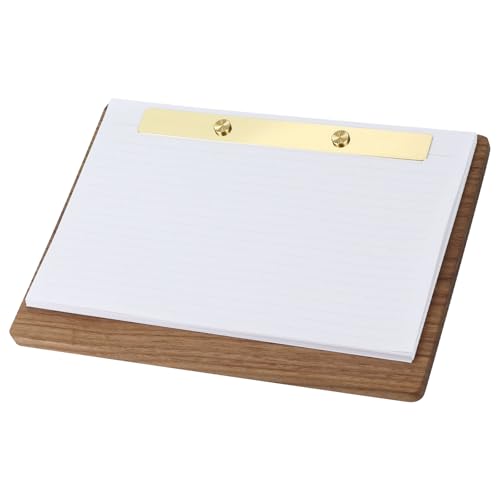 Koqye Notizblock aus Holz, perforierte Blätter, Hardcover-Bindung, 21,6 x 14 cm, Notizblock mit schwarzem Walnussholz-Klemmbrett, nachfüllbarer Notizblock, Organizer für Arbeit und Reisen Koqye Notizblock aus Holz, perforierte Blätter, Hardcover-Bindung, 21,6 x 14 cm, Notizblock mit schwarzem Walnussholz-Klemmbrett, nachfüllbarer Notizblock, Organizer für Arbeit und Reisen von Koqye