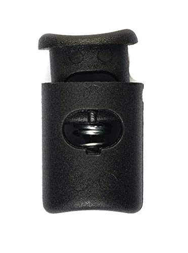 Jajasio Kordelstopper 10 STK. 6mm Ø, 7 Farben #06, Farbe: 6 - schwarz von Jajasio