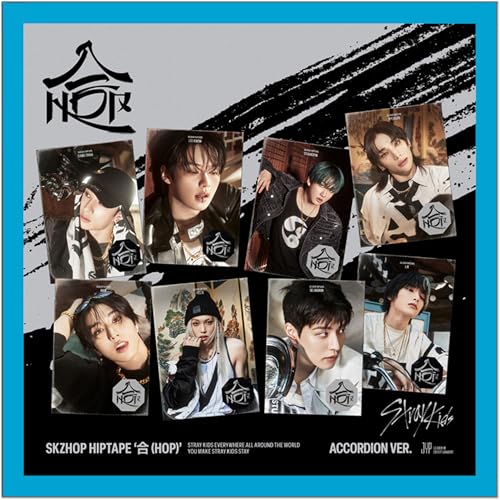 Koread Stray Kids Album Skzhop Hiptape Hop (Akkordeon Ver. - Changbin-Ver.) - Musikalbum mit Fotobuch - Schwarz, 20,3 x 25,4 cm von Koread