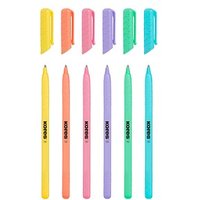 Kores® Kugelschreiber K0R-M Pastel farbsortiert, Schreibfarbe: blau, 6 St. von Kores®