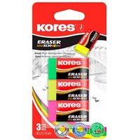 Kores® Radiergummis für Bleistifte KE-30 farbsortiert, 3 St. von Kores®