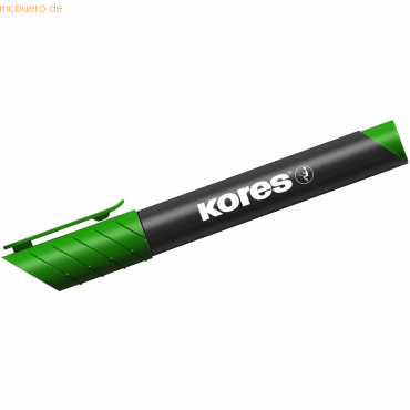 12 x Kores Permanentmarker XP2 3-5mm Keilspitze grün von Kores