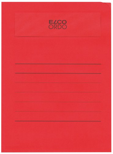 Elco 29465.92 Ordo volumino Karton mit 50 Dokumentenhüllen mit Seitenfalte mit Linienaufdruck, 220x310, 120g, intensiv-rot, Fenster: nein Elco 29465.92 Ordo volumino Karton mit 50 Dokumentenhüllen mit Seitenfalte mit Linienaufdruck, 220x310, 120g, intensiv-rot, Fenster: nein von Kores