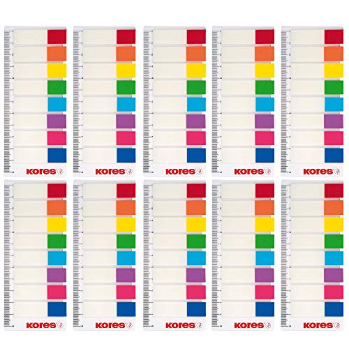 Kores 45121 Pagemarker - Folie, 12 x 45 mm, 10 Päckchen von Kores