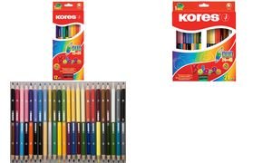 Kores BB93212 Dreikant-Buntstifte "DUO", 12er Karton-Etui + Spitzer Kores BB93212 Dreikant-Buntstifte "DUO", 12er Karton-Etui + Spitzer von Kores
