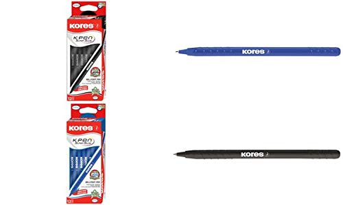 Kores Einweg-Kugelschreiber K-Pen Super Slide K0, blau, Sie erhalten 1 Packung von Kores
