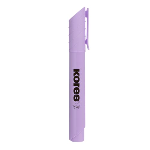Kores - High Liner Plus: Textmarker Pastell in Farbe Lila, Keilspitze und Tinte auf Wasserbasis, Schul- und Bürobedarf, 12 Stück, 36031 von Kores