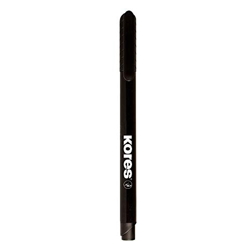 Kores - K-Marker Fine M: Schwarze Permanent Marker Stifte, dünne Faserspitze mit wasserfester und geruchsfreier Tinte, für alle Oberflächen, 12 Stk Packung von Kores