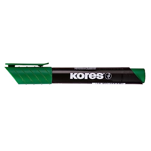 Kores - K-Marker XP2: Grüne Permanent Marker Stifte, Keilspitze mit wasserfester und nahezu geruchsfreier Tinte, für alle Oberflächen, Packung von 12 Stück Kores - K-Marker XP2: Grüne Permanent Marker Stifte, Keilspitze mit wasserfester und nahezu geruchsfreier Tinte, für alle Oberflächen, Packung von 12 Stück von Kores