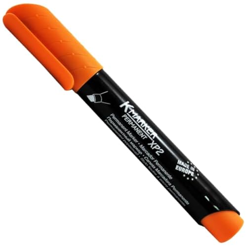 Kores - K-Marker XP2: Orangefarbene Permanentmarker, Keilspitze mit wasserfester und geruchsarmer Tinte, für alle Oberflächen Kores - K-Marker XP2: Orangefarbene Permanentmarker, Keilspitze mit wasserfester und geruchsarmer Tinte, für alle Oberflächen von Kores