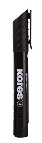 Kores - K-Marker XP2: Schwarze Permanent Marker Stifte, Keilspitze mit wasserfester und geruchsfreier Tinte, für alle Oberflächen, 12 Stk Packung Kores - K-Marker XP2: Schwarze Permanent Marker Stifte, Keilspitze mit wasserfester und geruchsfreier Tinte, für alle Oberflächen, 12 Stk Packung von Kores