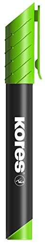 Kores - K-Marker XP2: Yellowgreen Permanentmarker, Keilspitze mit wasserdichter und geruchsarmer Tinte, für alle Oberflächen, 12 Stück Kores - K-Marker XP2: Yellowgreen Permanentmarker, Keilspitze mit wasserdichter und geruchsarmer Tinte, für alle Oberflächen, 12 Stück von Kores