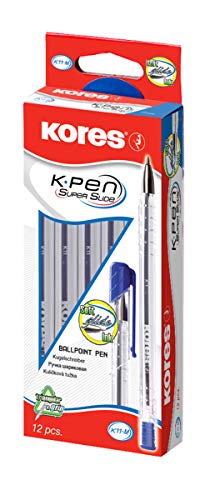 Kores KP37911 Einweg-Kugelschreiber K-PEN Super Slide K11, blau von Kores