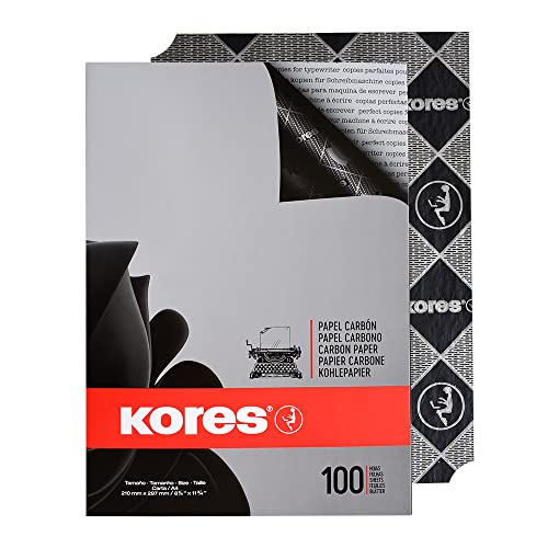 Kores KD78492 Kohlepapier Carboplan A4 100 Blatt, schwarz Kores KD78492 Kohlepapier Carboplan A4 100 Blatt, schwarz von Kores