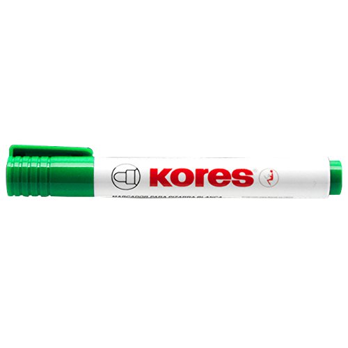 Kores M20855 Whiteboard/Flipchart Marker, Keilspitze, 3-5 mm, grün von Kores