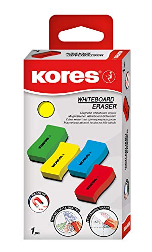 Kores - Magnetischer Whiteboard Schwamm für Schule, Büro und Zuhause, Trocken Wischen, Leichtgewichtig und Ergonomische Form, 100 x 70 x 20mm, 1 Stück Packung, Farbe nicht wählbar Kores - Magnetischer Whiteboard Schwamm für Schule, Büro und Zuhause, Trocken Wischen, Leichtgewichtig und Ergonomische Form, 100 x 70 x 20mm, 1 Stück Packung, Farbe nicht wählbar von Kores