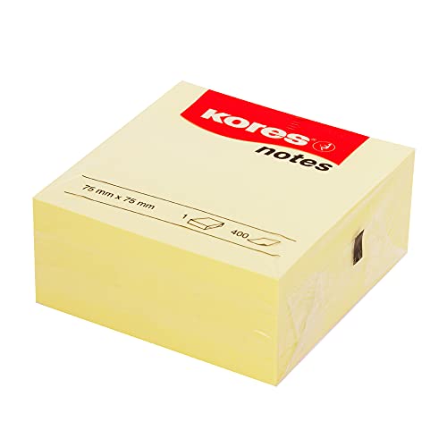 Kores N46074 Haftnotizen Notes Würfel, 75 x 75 mm 400 Blatt, gelb Kores N46074 Haftnotizen Notes Würfel, 75 x 75 mm 400 Blatt, gelb von Kores