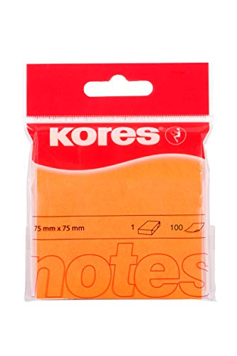 Kores N47074 Haftnotizen Notes, 75 x 75 mm, 100 Blatt, orange von Kores