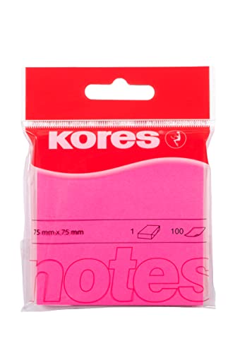 Kores N47075 Haftnotizen Notes, 75 x 75 mm, 100 Blatt, magenta von Kores