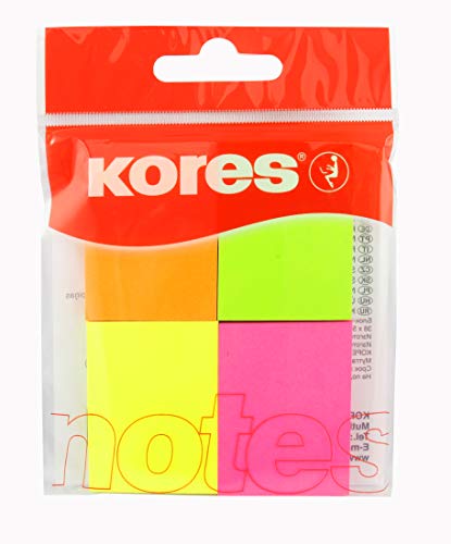 Kores N48450 Pagemarker - Papier, 40 x 50 mm, Neonfarben von Kores